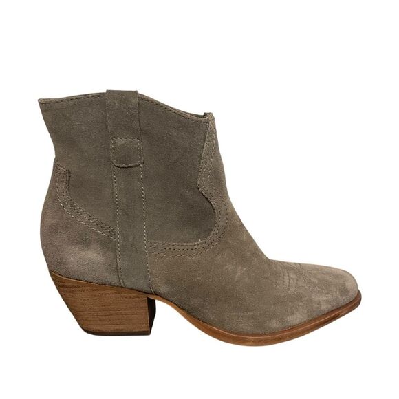 Dolce Vita Silma Western Suede Leather Booties Gray Size 7.5 NEW - Picture 2 of 6